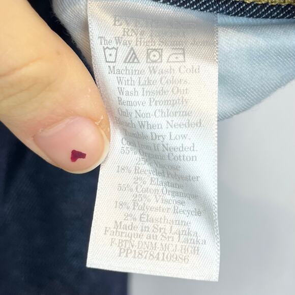 NWT EVERLANE 23 The Way High Skinny Jeans Stretch Dark Wash Cotton Blend Blue - Picture 9 of 10